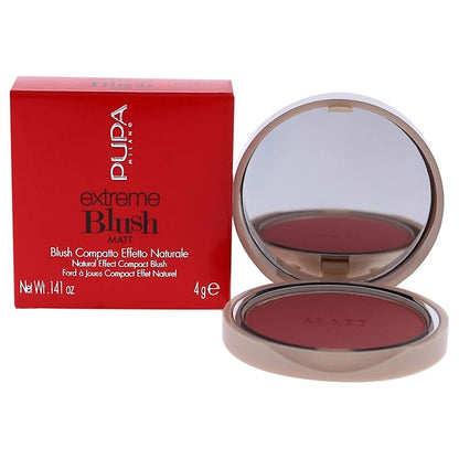 PUPA Milano Extreme Blush Matt - Lightweight - Pure Matte Color - Fresh And Natural Effect - Ultra Soft Texture Merges Perfectly With Skin - Suitable For All Skin Types - 003 Wild Rose - 0.141 Oz