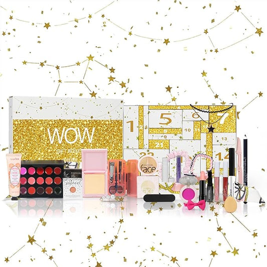 All in One Makeup Kit for Women Full Kit Girls Makeup Gift Sets Xmas Essential Bundle Include Eyeshadow Palette Lipstick Blush Concealer Eyeliner Mascara Foundation Brush Eyebrow Pencil