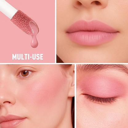 FV Liquid Blush Matte, Long Lasting Buildable Cream Blush with High-Pigment Color, Weightless Blendable Flush for Natural Finish (Love)