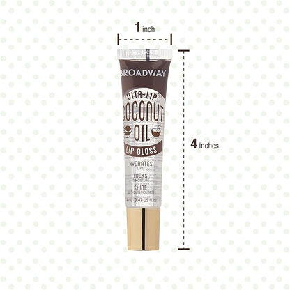 Ruby Kisses Broadway Vita-Lip Clear Lip Gloss (Coconut Oil 6 Pack), Ultra-Hydrating & Soothing Formula with Vitamin Oils, High-Shine Non-Sticky Finish, Healing Glossy Lip Balm Locks in Moisture