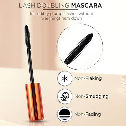 2-Piece Eye Makeup Set – Longwear Eyeshadow Primer + Volumizing Mascara for Bold Lashes & Crease-Free Looks – Waterproof, Smudge-Proof – Everyday Essential Bundle