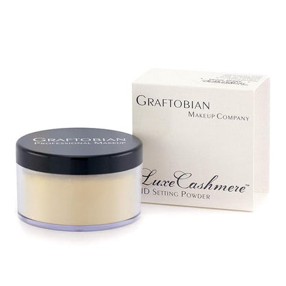 Graftobian HD LuceCashmere Setting Powder (0.7 oz) - No FlashBack, Matte, Silky Smooth Finish (Banana Cream Pie, .7 oz)