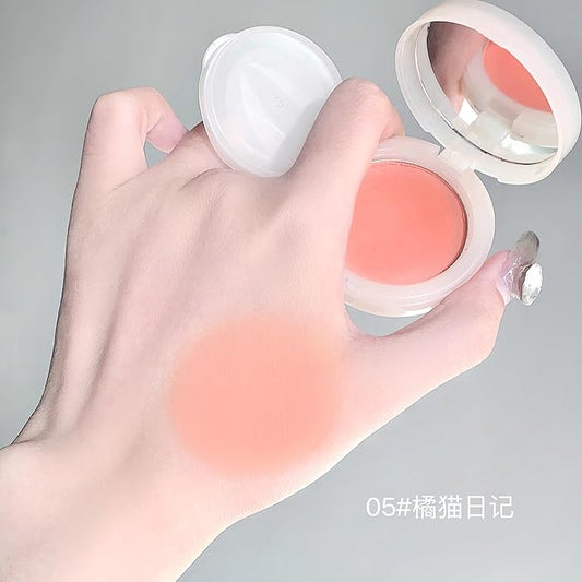Powder Blush, Lightweight, Smooth, Natural Powder Blush with Long-Lasting All-Day Face Enhancing Makeup Color, Blends Easily，1 Count (1, 03 Ginger Cat Orange, Medium)
