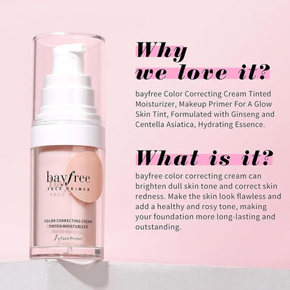 Color Correcting Cream Tinted Moisturizer, Makeup Primer for A Glow Skin Tint, Formulated with Ginseng and Centella Asiatica, Hydrating Essence