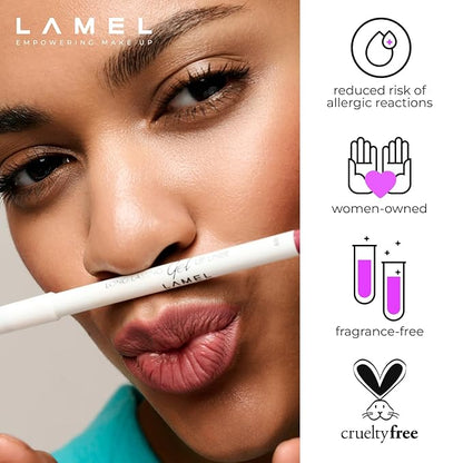 Cold Pink Matte Lip Essentials Bundle: Gel Lip Liner Pencil 409 and Powder Drop Lipstick 406Set
