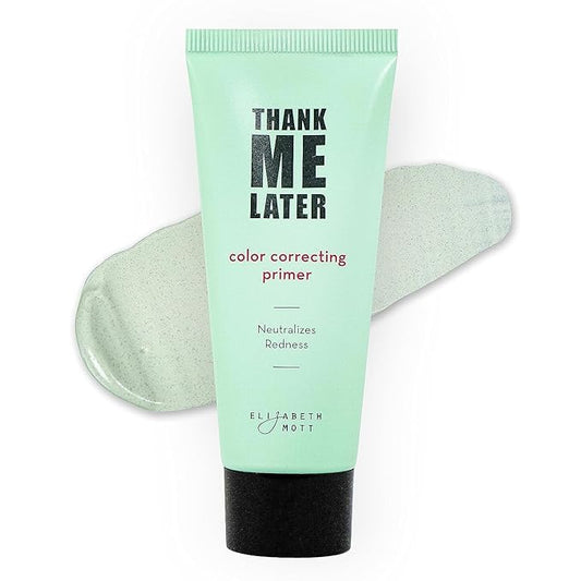 Elizabeth Mott - Thank Me Later Color Correcting Face Primer 30g and Thank Me Later Clean Face Towels - Cruelty Free - (2 - Pack Bundle)