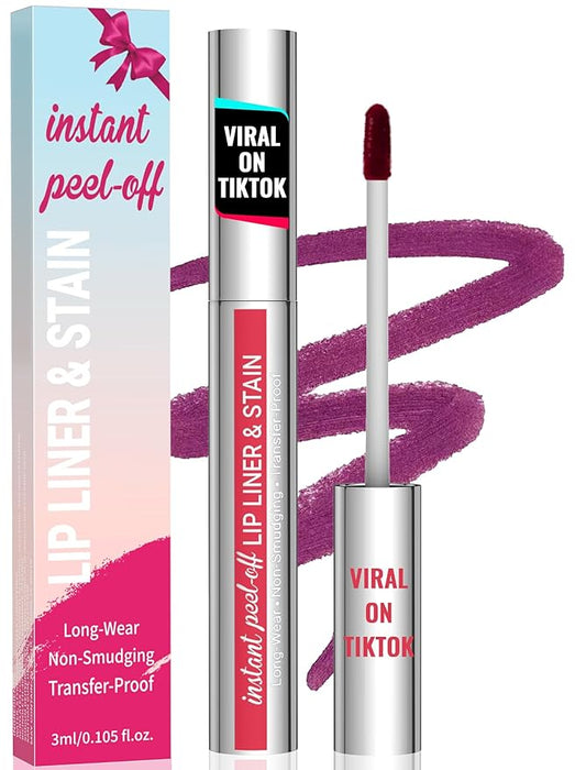 iMethod Lip Stain - Lip Liner Stain Peel Off, Natural Long Lasting, Waterproof Stay On All Day, Transfer-Proof, Highly Pigmented, Instant Color, PLUMPED