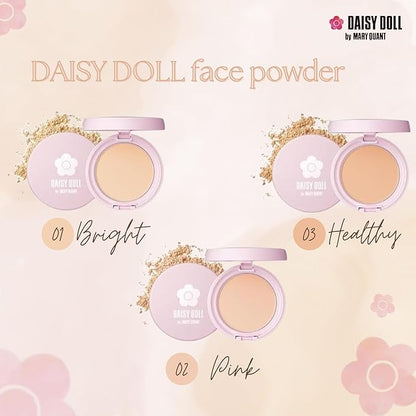 Face Powder, Pressed Setting Powder w/SPF 25 PA+++, Japanese Makeup for Matte & Smooth Finish, 0.3 oz (10 g), 02 Pink Ocher