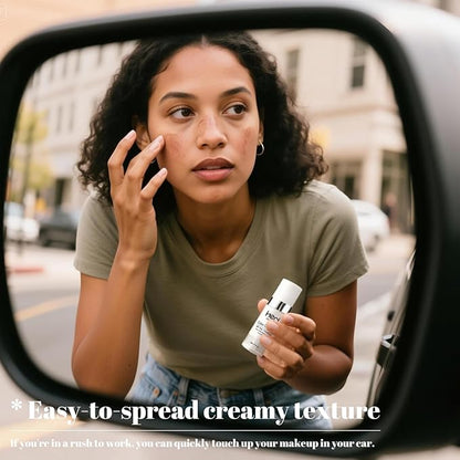 Color Changing Foundation,2 Pack Travel Size, Medium Coverage, Improves Uneven Skin Tone, Lightweight & Lasting,Make up for Flawless Liquid Foundation,Nature Finish for Honey Skin 0.42 oz