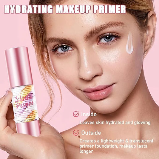 3 In 1 Hydrating Makeup Primer, Primer for Face Before Makeup, Transparent Makeup Base Face Moisturizing Isolation Cream for Oil Control & Smoothing Skin Tone, Radiance Skin