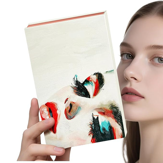 Magnetic Makeup Palette DIY Empty Eyeshadow Lipstick Palette with Mirror 3D Finish Surface Paper Makeup Organizer (Your Art)