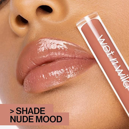 wet n wild MegaSlicks Lip Gloss, Ultra-Glossy, Vitamin-E Enriched, Ultra-Gloss High Shine Moisturizing, Cruelty-Free & Vegan - Snuggle Sesh