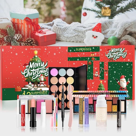 All in One Makeup Kit for Women Full Kit Girls Makeup Gift Sets Xmas Essential Bundle Include Eyeshadow Palette Lipstick Blush Concealer Eyeliner Mascara Foundation Brush Eyebrow Pencil