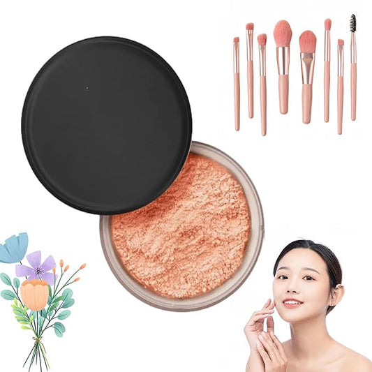 Allaura Beauty Pink Blurring Powder - Setting Powder For All Skin Tones (02#, One Size)