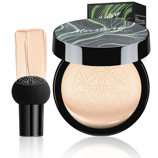 Air Cushion CC Cream, Oil Control & Moisturizing Concealer Makeup Base for All Skin Types and Even Color (Ivory)