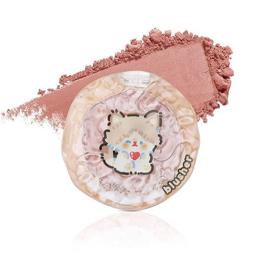 Boobeen Blush Powder Face Makeup, Highly Pigmented Single Color Face Blush for Cheeks, Shape, Contour & Highlight Face to Create a Natural Matte Finish, Blendable