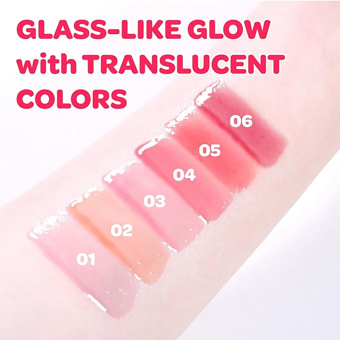 COLORGRAM FRUITY GLASS GLOSS 01 GRAPE BLACK | Non-Sticky Glossy Lip Tint with Glass-Like Shine | Long-Lasting Hydrating Lip Gloss for Smooth & Plump Lips
