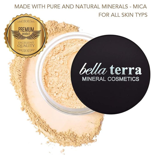 Bellaterra Cosmetics Mineral Powder Foundation | Long-Lasting All-Day Wear | Buildable Sheer to Full Coverage – Matte | Sensitive Skin Approved | Natural SPF 15 (Ultra) 9 grams