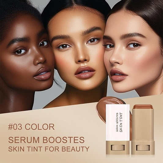 Beauty Balm Serum Boosted Skin Tint, Skin Tint Stick, Perfect for Women & Girls | Foundation Stick Offering Full Coverage, Lightweight, Smooth, Foundation Natural Finish Makeup #03