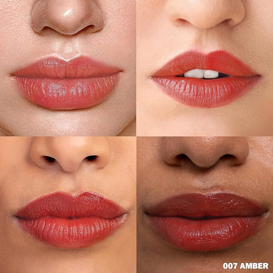 Peel Off Lip Stain - Long Lasting, Transfer Proof and Waterproof Tattoo Lip Tint, Matte Finish Lip Stain Peel Off, Infused with Vitamin E & Algin & Hydroxyacetophenone, #007 Amber