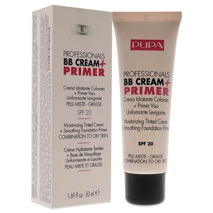 (Light-Medium) - PUPA Milano Professionals BB Cream + Primer, Combination - Oily Skin 50 ml