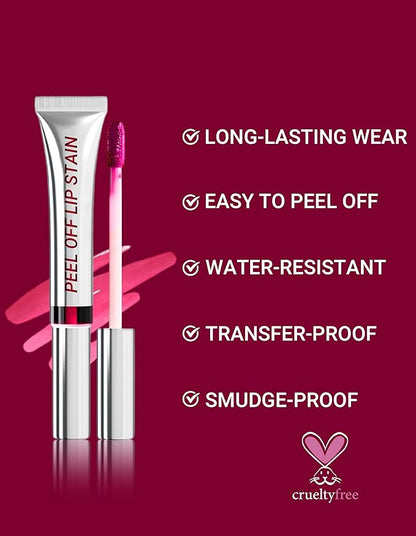 Erinde 3 Colors Peel Off Lip Liner Stain, Long Lasting Waterproof Lip Tattoo, Matte Finish Transfer-Proof Lip Stain for All Day Wear, Highly Pigmented Nude Lip Color, Vegan & Cruelty-Free, Set A