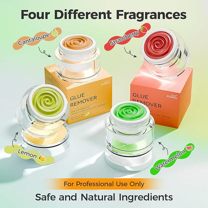 Eyelash Extension Remover Cream, Professional Lash Remover for Lash Extensions, Low Irritation, Fast Dissolution, Lash Extension Remover Cream for Salon Use, 5g (Watermelon)