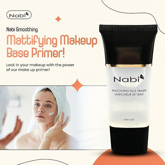 Nabi – Mattifying Face Primer - Pore Minimizer – Non-Oily Smooth Matte Look – Hide Wrinkle & Fine Lines – Long Lasting - Oil Free Formula - Mattifier Makeup Base Primer For Shine & Oil Control – 30g