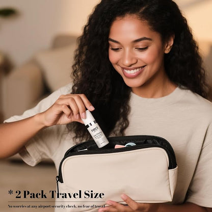 Color Changing Foundation,2 Pack Travel Size, Medium Coverage, Improves Uneven Skin Tone, Lightweight & Lasting,Make up for Flawless Liquid Foundation,Nature Finish for Honey Skin 0.42 oz