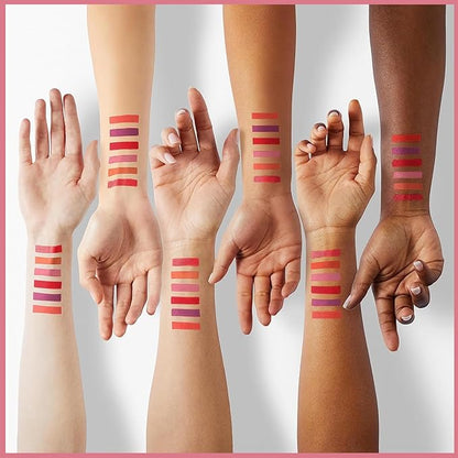 6 Colors Roll on Lip Tint Stain Set, Watery Vivid Color Waterproof Long Lasting Lip Gloss, Non-Stick Cup High Pigment Korean Liquid Lipstick Set, Multi-Use Lip and Cheek Tint Makeup