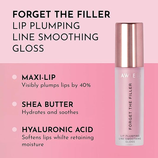Women's Forget The Filler Lip Plumper Line Gloss, Lavender Sorbet, Pink, 0.11 Fl Oz (Pack of 1)