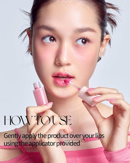 HOLIKA HOLIKA Heart Crush Bare Glaze Tint - K-Beauty Girlish & Juicy Color Lip Tint with Moisture Essence, Long-Lasting Moisture & High Shine, 0.1 fl.oz. (04 BLUNT)