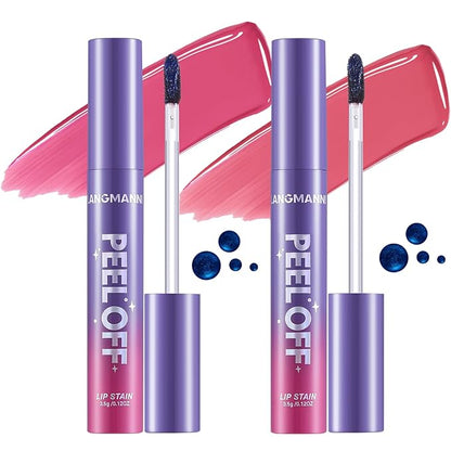 Jolilab Quick Lip Stain Peel Off,Wipe Off,Waterproof,Transfer proof,Highly Pigmented,Ultra Long Lasting Peel Off Lip Makeup With Matte finish for All-day Wear.（#01+02）