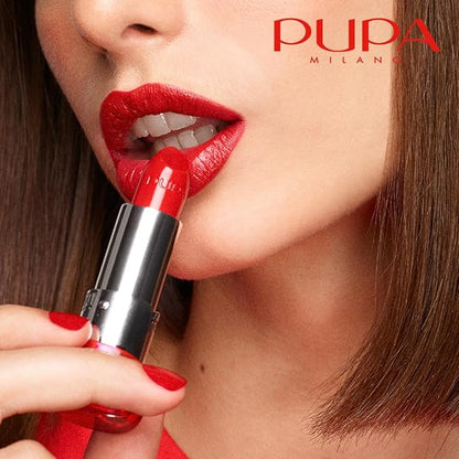 Pupa Milano Vamp! Extreme Colour Lipstick With Plumping Treatment - For Fuller, Defined Lips - Adds Incredible, Deep Color To Lips - Soft Texture Adheres Perfectly - 206 Toasted Rose - 0.123 Oz