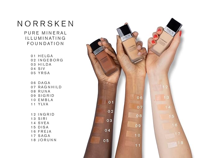 Liquid Norrsken Foundation - Silky Smooth Coverage - Luminous, Dewy Finish for Dry and Dull Skin - Water Resistant and Vegan Makeup - 210 Siri - Neutral Medium - 1.01 oz