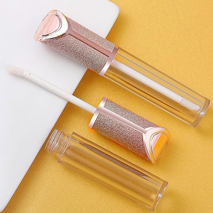 AMORIX 24 Pack 5ml Lip Gloss Tubes with Wand Lip Gloss Containers Lipgloss Supplies Kit with 2pcs Syringes + Labels for DIY Lip Gloss