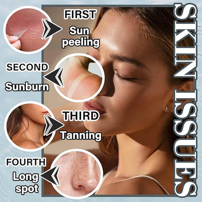 Mineral Facial Powder Sunscreen,SPF50+ PA++++ Loose Setting Sunscreen Powder for Face,Lasting Oil Control Lightweight Brush on Sunscreen for All Skin Types,Matte Concealer Face Setting Powder Makeup