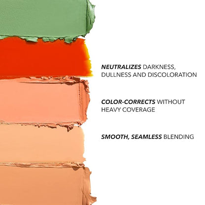 COVER FX Correct Stick Color Correcting Duo, Matcha + Peachy - Redness Correcting Green Concealer - Brightening Darkness Neutralizer