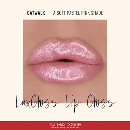 Runway Rogue LuxGloss Lip Gloss, High-Pigment Shimmery Soft Pastel-Pink Lip Gloss, ‘Catwalk’