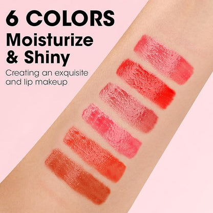 AZEN 24 Pack Lip Gloss Bulk Set, Shimmery Lip Gloss for Women and Girls With Rich Varied Colors