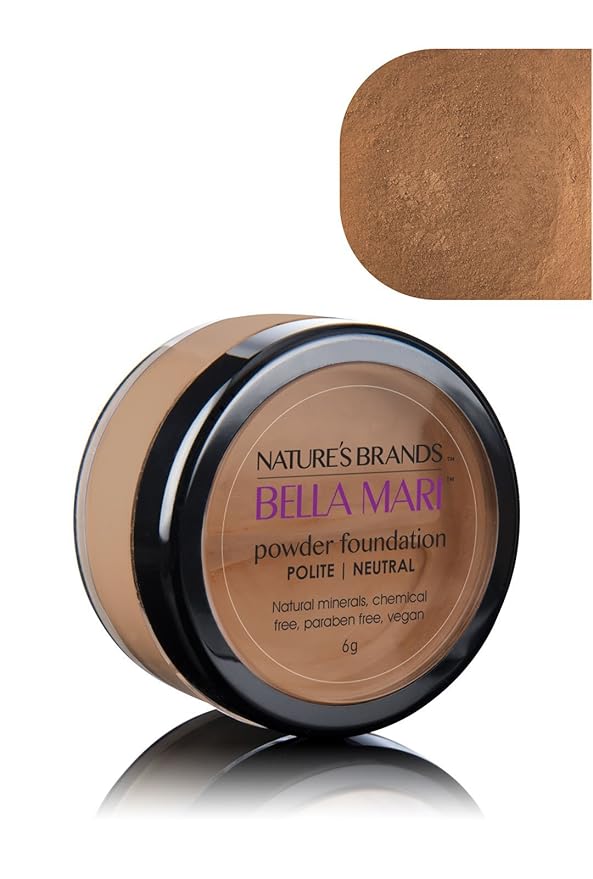 Bella Mari Natural Mineral Powder Foundation, Polite (Neutral); 0.2oz