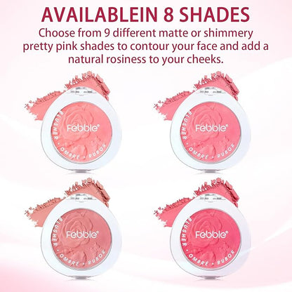 Blush Makeup,Rose Pattern Tint Blush, Lasting Moisturising,Natural shine，Waterproof, Gradual Blush