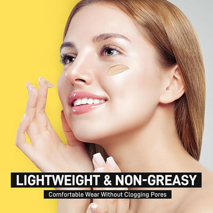 Tinted Moisturizer with SPF 50：Enaskin Naturals Face Tinted Sunscreen with Light Sheer Coverage, UVA/UVB Protection with Broad Spectrum PA+++ - 1.7 oz