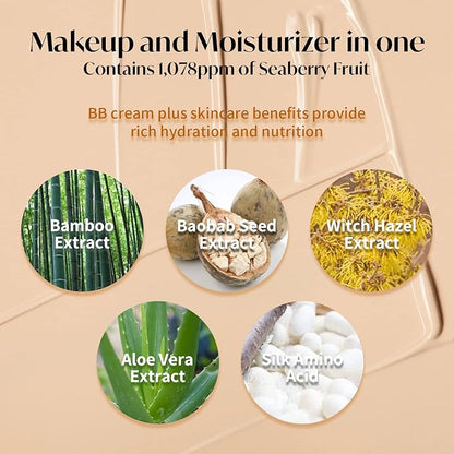 Vita Plus Contact Cover BB Cream Trave Size Makeup Base Matte Coverage for Light to Medium Skin Tones