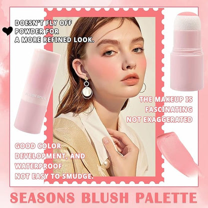 Matte Contour Blush Stick for Cheeks and Face - Buildable Shimmer Facial Blusher Shades - Blendable Cosmetic Makeup 03