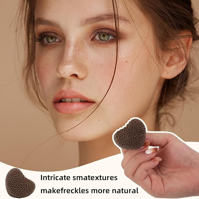 Silicone Freckle Stamp, Portable Waterproof Faux Freckles Applicator, Natural Freckles Makeup Tool for Women (Purple)