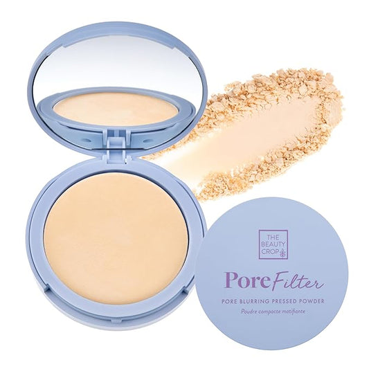 The Beauty Crop PoreFilter Pressed Powder - Blurs Pores & Controls Shine - Banana Shade - 0.34 oz