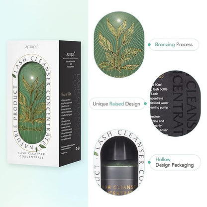 Eyelash Cleanser Concentrate Unscented 100ml Lash Extension Shampoo Natural Foaming Cleanser DIY Wash for Extensions Lashes with Home Care-Makes 60ml Bottles