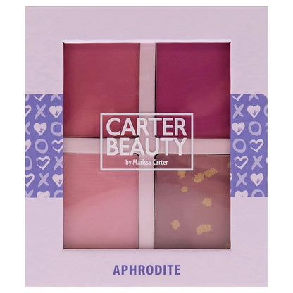 Carter Beauty By Marissa Carter Blusher Palette - Highly Pigmented - 3 Matte Shades And 1 Shimmer - Flush Of Natural Colour To The Complexion - Cool-Toned Palette - Aphrodite - 0.48 Oz