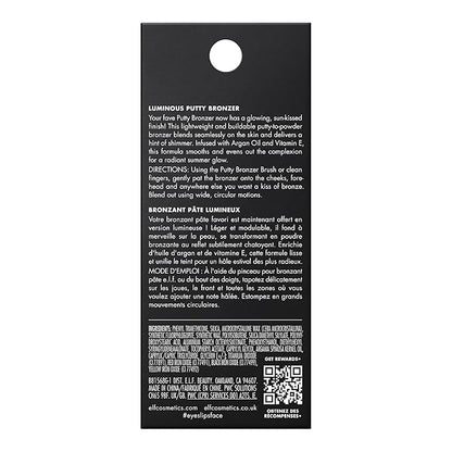 e.l.f. Luminous Putty Bronzer, Lightweight Putty-to-Powder Bronzer For A Radiant, Glowing Finish, Highly Pigmented, Vegan & Cruelty-Free, Day Trip